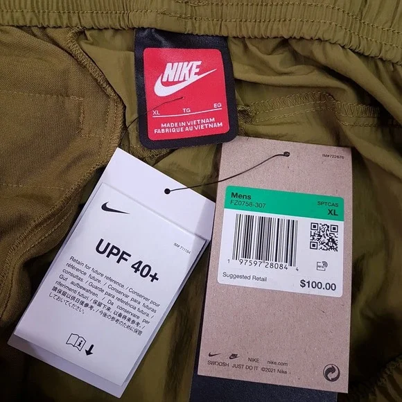 NIKE Tech Woven Tapper Leg Jogger Pants‎ Mens Size XL Pacific Olive Moss - Picture 6 of 9